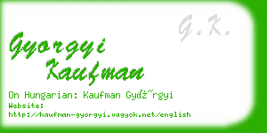 gyorgyi kaufman business card